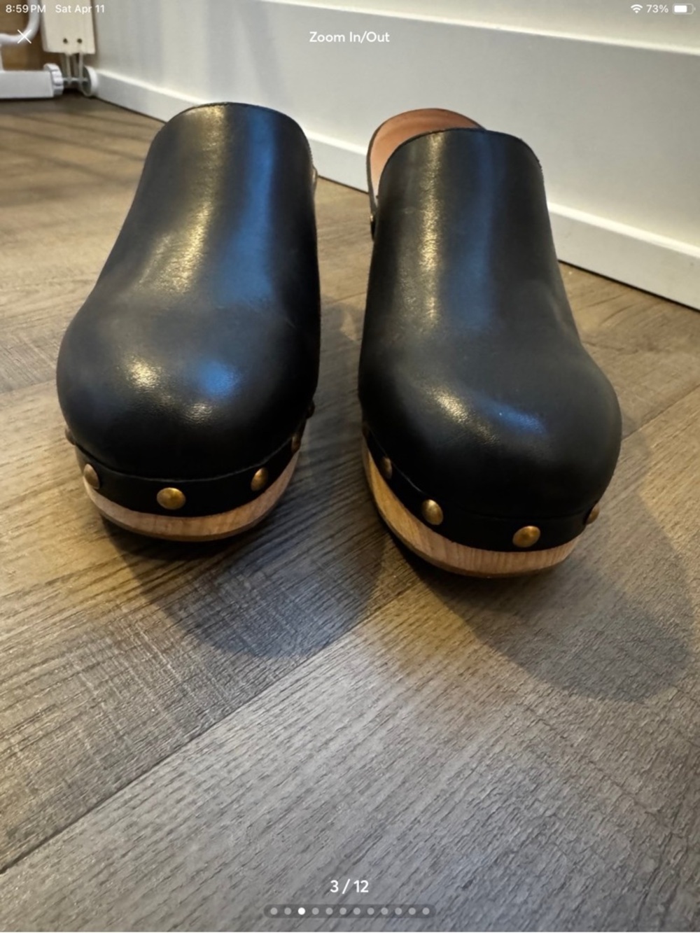 J.Crew Black Leather Clogs : women’s 8.5